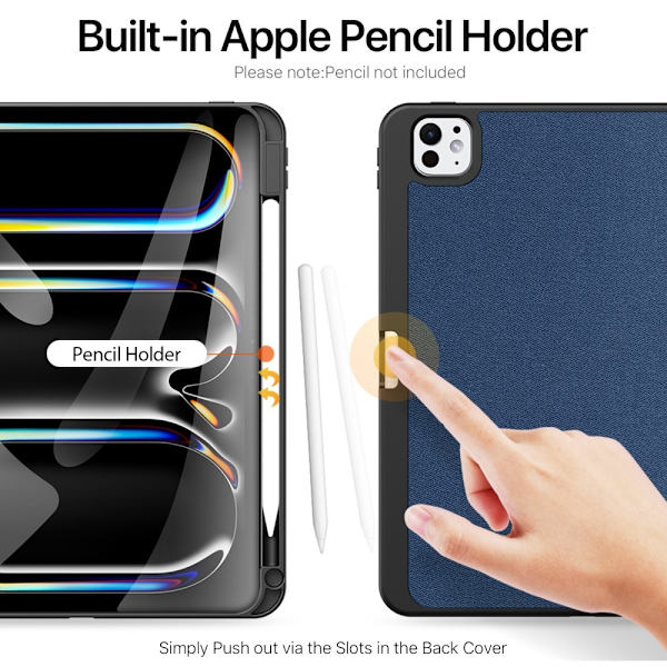 DUX DUCIS Domo iPad Pro 11 (2024) Tri-fold Stativ - Blå Blue