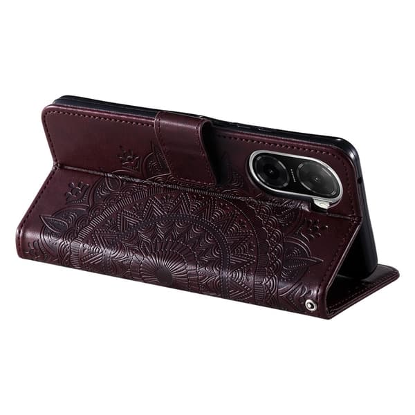 Til Xiaomi Redmi A5 4G / Poco C71 4G Stand Cover Totem Tegnebogsetui Brown