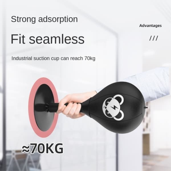 Boksesekk med sugekopp, pumpe og hansker Black