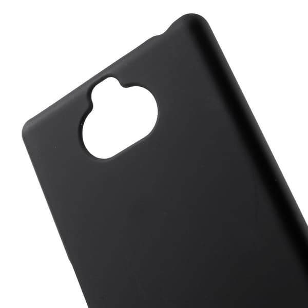 Rubberized Hard Plastic Suojakuori - Sony Xperia 10 Plus - Musta Black
