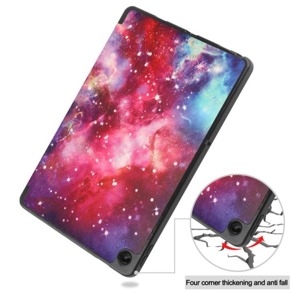 Lenovo Tab M10 Plus (Gen 3) kolminkertainen jalustan kansi - Avaruus Multicolor