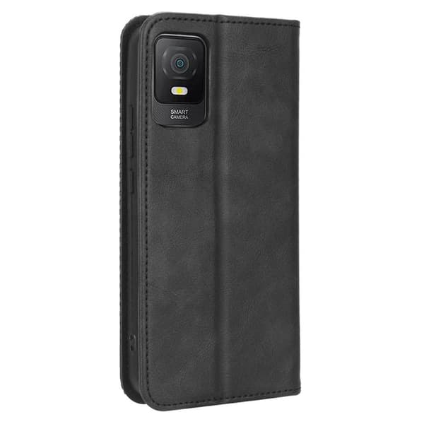 Wallet Stand Flip Telefontaske til TCL 403 - Sort Black