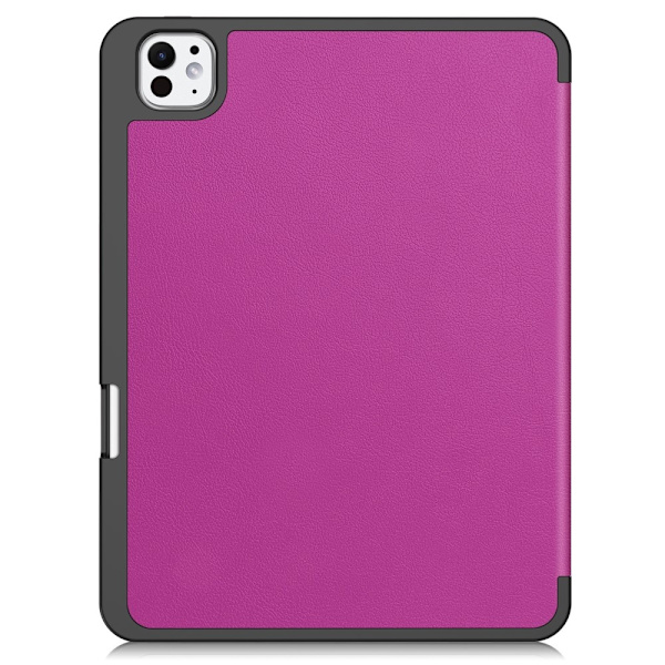 iPad Pro 11 (2024) Kolminkertainen Teline Tabletin Suojakuori Kynäpidikkeellä Purple