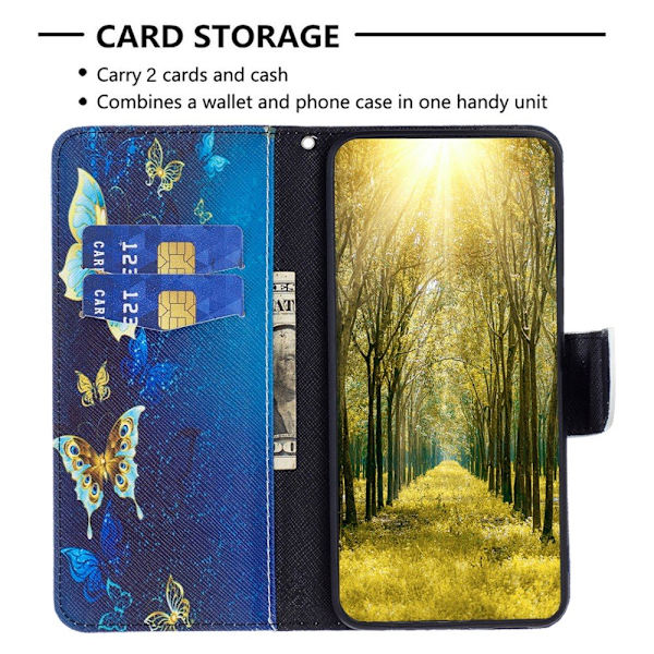 Til Sony Xperia 10 VI tegnebogstativetui mønstertelefoncover Multicolor