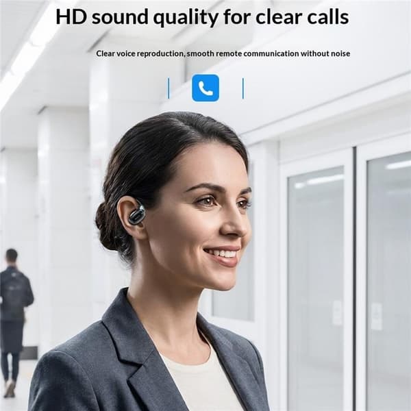 YESIDO Oversettelsesheadset – Bluetooth AI-oversettelse (Open-Ear) – Svart Black