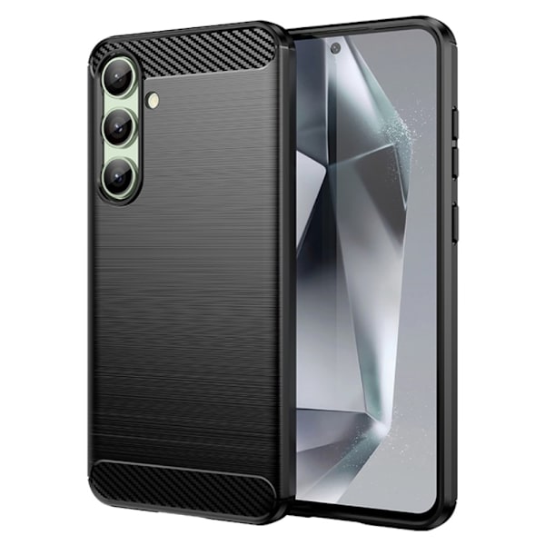 Samsung Galaxy S24 FE Karbon fiber Texture Skal - Svart Svart
