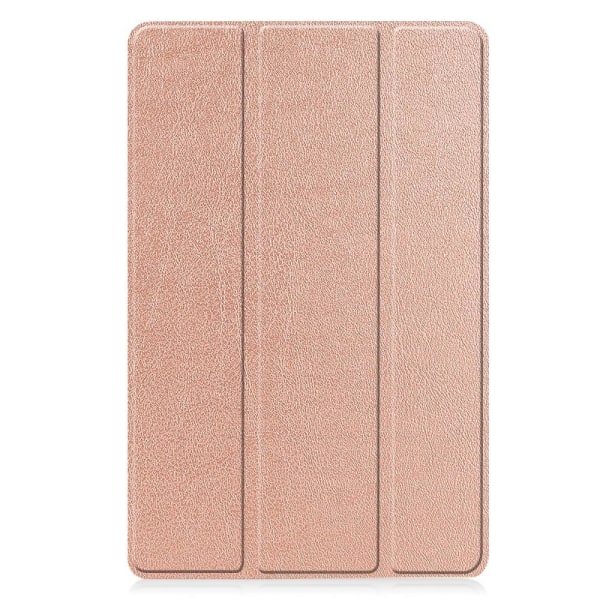 Nokia T21 Tri-fold Stand Wake / Sleep Cover Tablet Case - Rose Gold Pink gold