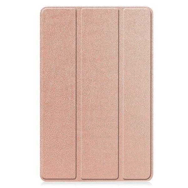 Nokia T21 Tri-fold Stand Wake/Sleep Cover Tablet-etui - Rødguld Pink gold