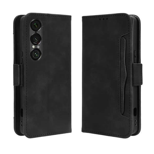 Wallet case Case Cover for Sony Xperia 1 VII Black