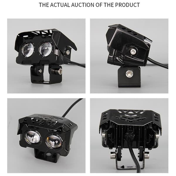 Vanntett Motorsykkel LED-Frontlys Super Sterk Tåkelys Black
