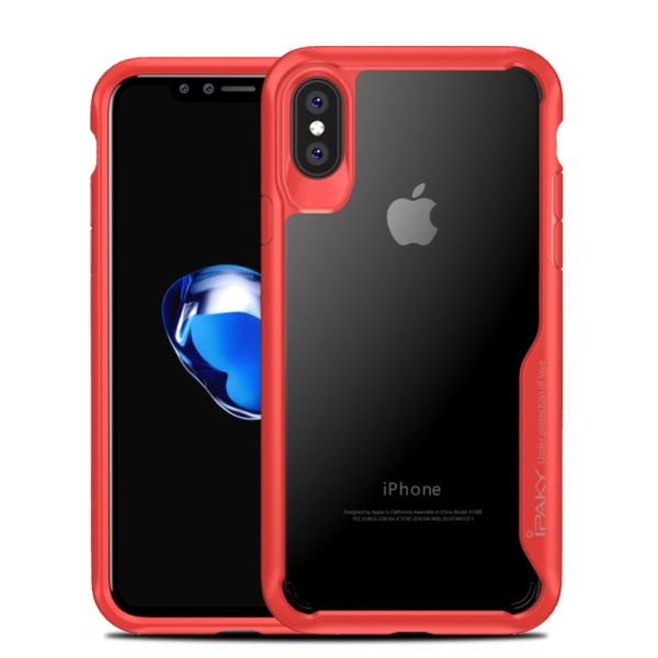 IPAKY iPhone X / XS  TPU Hybrid Skal - Röd