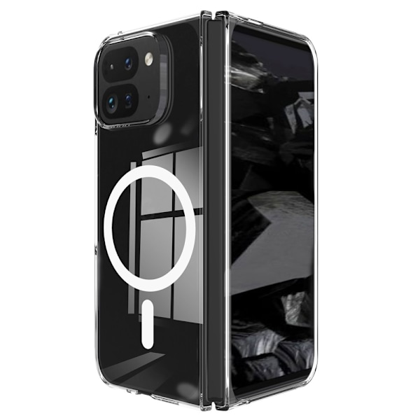För Google Pixel 9 Pro Fold 5G Magnetiskt skla TPU + Akryl med MagSafe Transparent