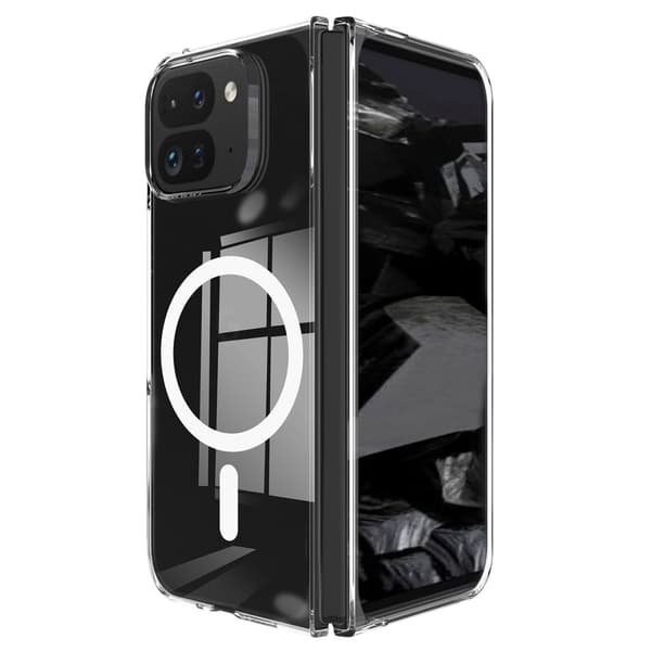 Til Google Pixel 9 Pro Fold 5G Magnetisk Etui TPU + Akryl med MagSafe Transparent