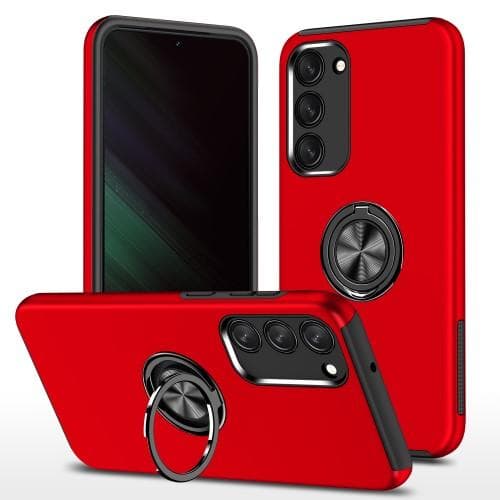 Samsung Galaxy S23+ Hybrid Deksel Med Fingerring - Rød Red