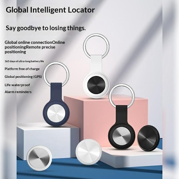 GPS-tracker til kæledyr, anti-tabt enhed, global positioneringslokalisering, iOS/Android Black