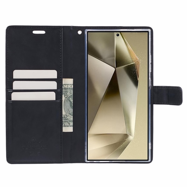 Mercury Goospery Blue Moon Samsung Galaxy S24 Ultra Pung Taske Black
