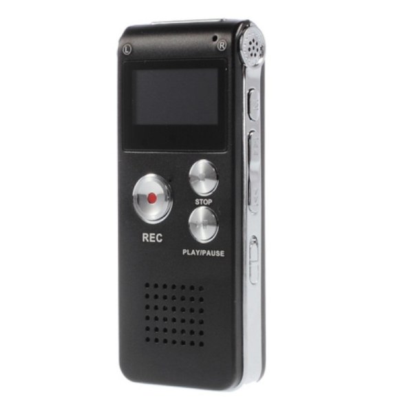 SK-012 bærbar 8 GB digital stemmeoptager USB-flashdrev MP3-afspi Black