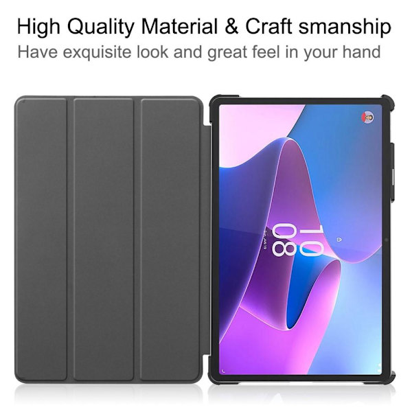 Til Lenovo Tab P11 Pro Gen 2 Tri - fold Stand Tablet - Taske - Sort Black