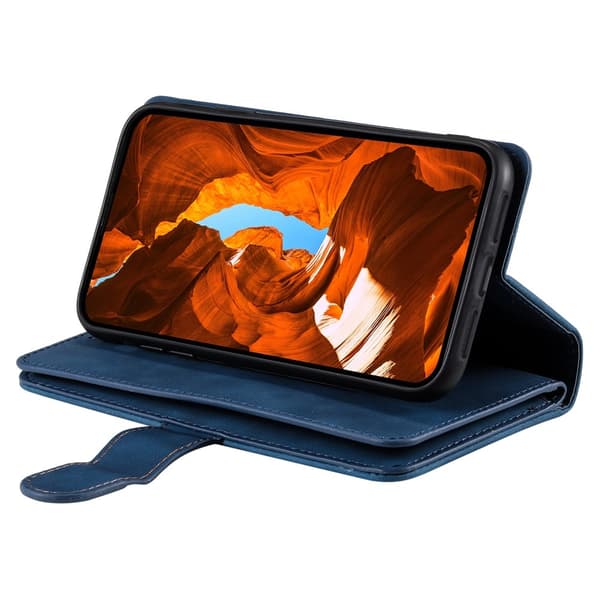 Telefonplånboksfodral till Motorola Moto G87 5G / G67 5G / G77 5G Blå