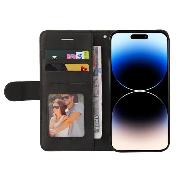 Til iPhone 15 Pro KT Series - 1 Dobbeltfarvet etui Black