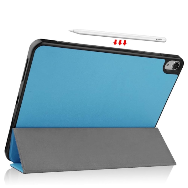 Apple iPad Air (2020) (2022) Slim fit tri-fold fodral - Ljusblå Blå