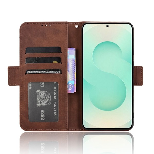 Wallet case Case Cover for Samsung Galaxy S25 Edge Brown