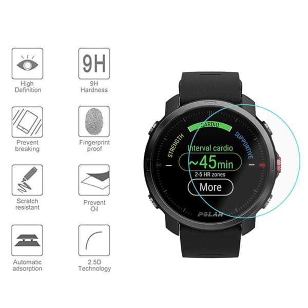 Polar Grit X SmartKlocka Härdat glas Transparent