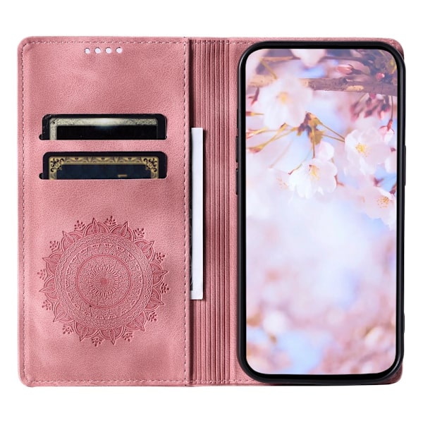 Deksel for iPhone 17 Pro Max med Magnetisk Lukking Mønsterpreget Pink