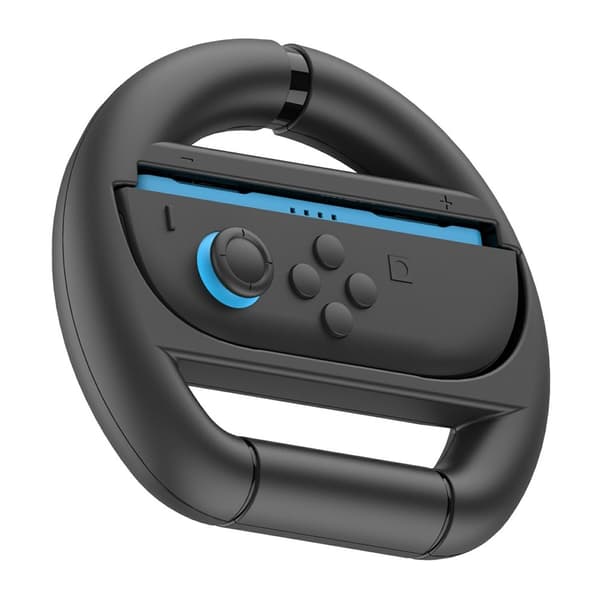 2 stk. kompatibel med Nintendo Switch 2 Joy-Con-kontroller rattgrep racingratt Black