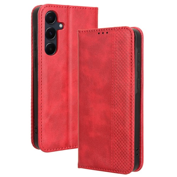 Lompakkoteline Käännettävä puhelinkotelo Samsung Galaxy A35 Red