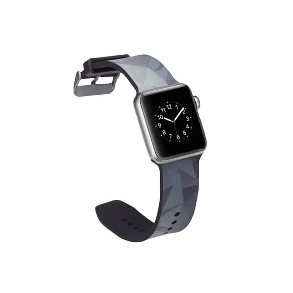 Silicone Watchband - Apple Watch 4 40mm, Series 3 / 2 / 1 38mm - Grey Triangle Multicolor