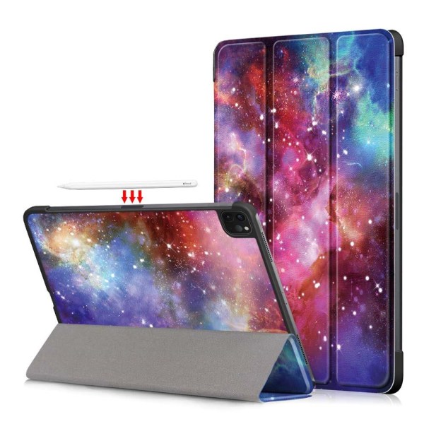 iPad Pro 11 2021/2020 Kolmintaitettava jalustan tablettikotelo - Avaruus Multicolor