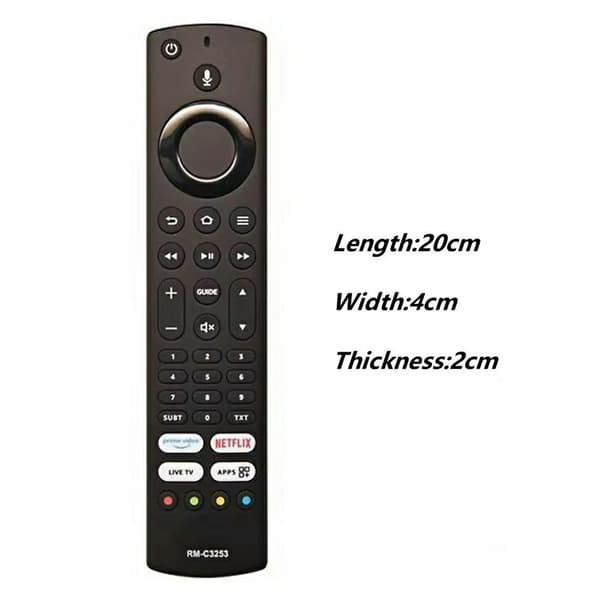 Fjernkontroll utskiftning for RM-C3253 for JVC TV stemmeaktivert Black