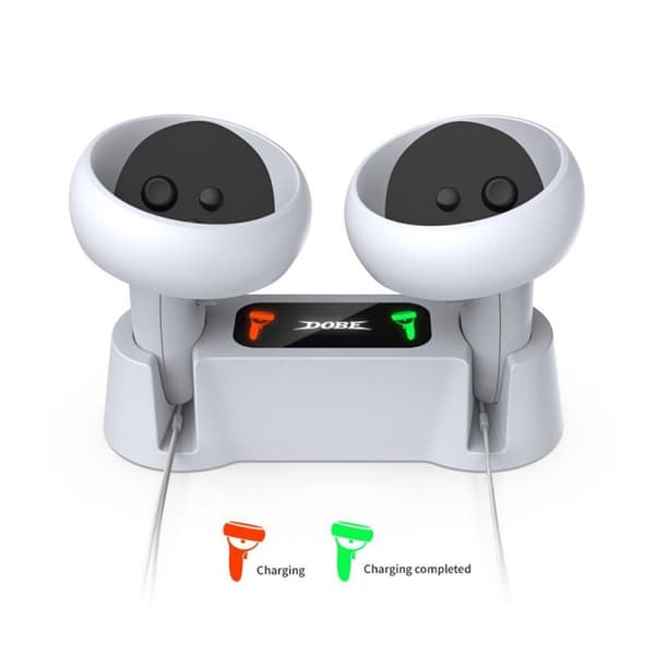 DOBE opladningsstation, controller, kompatibel med Oculus Quest 2 VR White