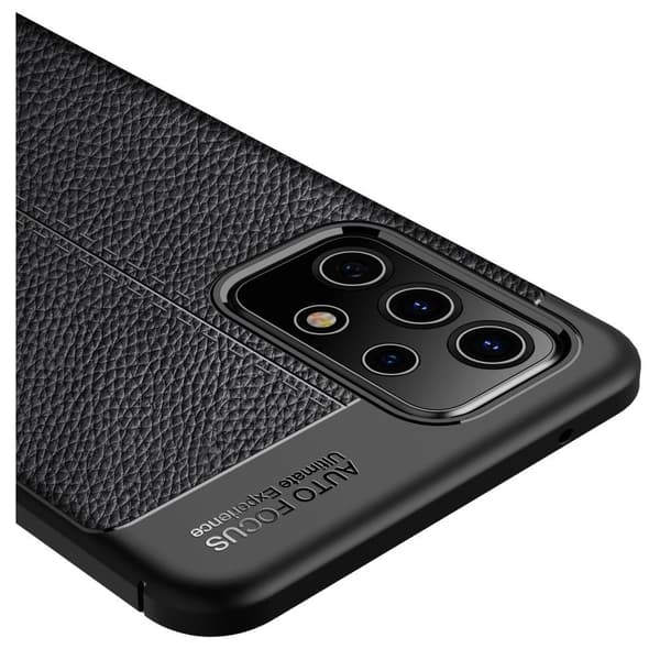 Samsung Galaxy A72 5G TPU Cover Litchi Texture - Sort Black