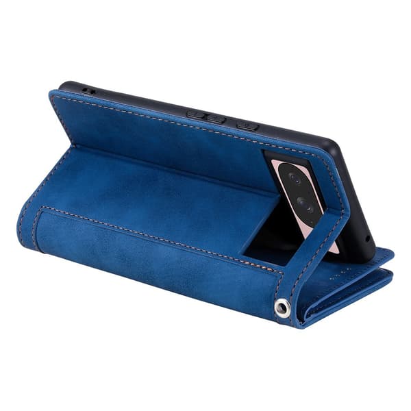 Til Google Pixel 10 Pro / 10 / 9 Pro / 9 Etui med Lynlåslomme og 9 Kortlommer Blue