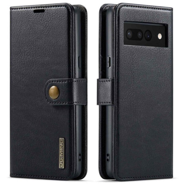 DG.MING Google Pixel 7 Prolle irrotettava 2-in-1-lompakkokansi Black