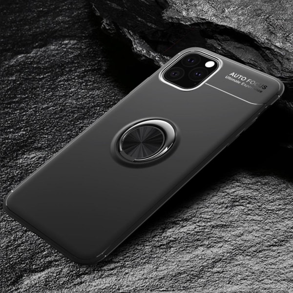 iPhone 11 Finger Ring Kickstand (Built-in Metal Sheet) Case Black