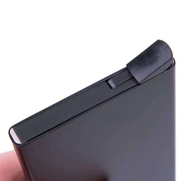 RFID-blokerende aluminiumskortholder slankt design kreditkortholder - Grå Grey