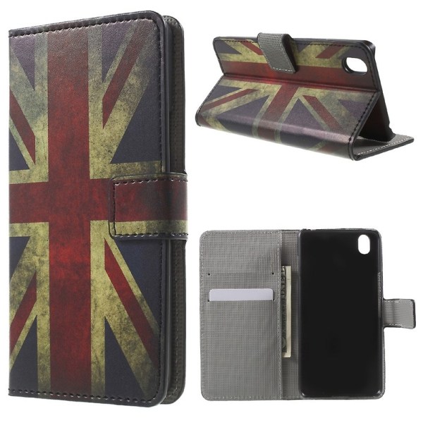 OnePlus X Plånboksfodral Retro UK Flag Black