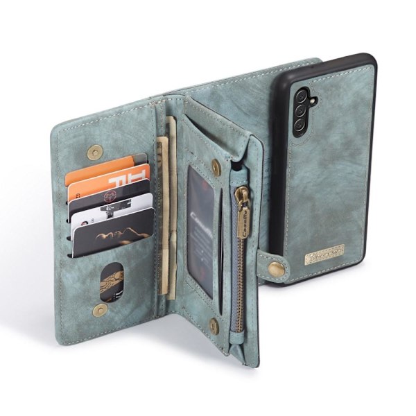 CASEME Samsung Galaxy A13 5G / A04s 4G Retro läder plånboksfodral - Blå Blå