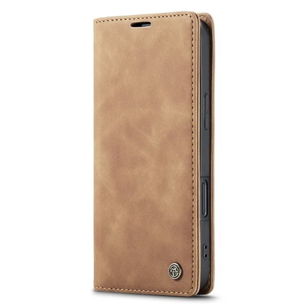 CASEME Retro Lommebok-etui for iPhone 16 Brown