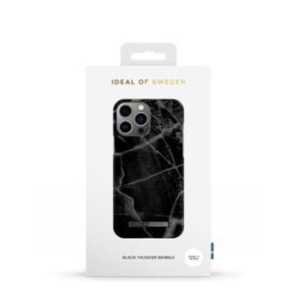 iDeal Of Sweden Samsung Galaxy S22 case - Musta Thunder Marble Black