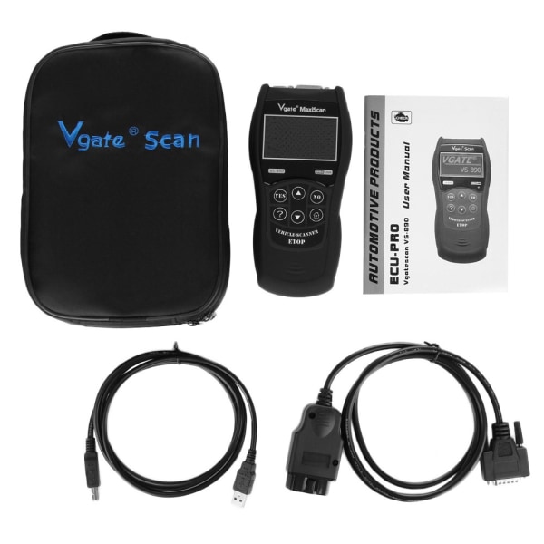 VGATE MaxiScan VS-890 Felkodsläsare Diagnostik för bil Svart