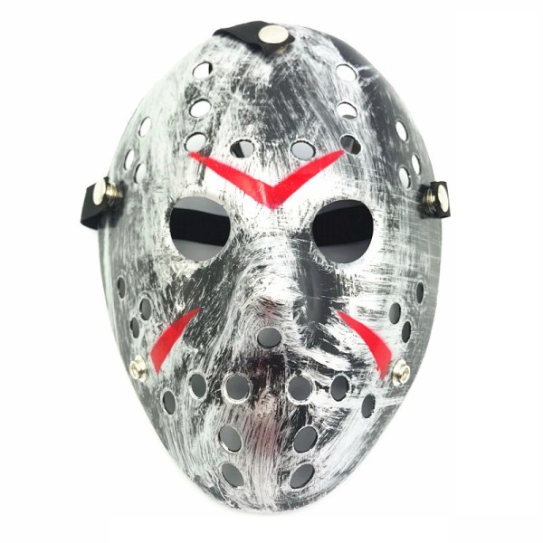 Friday The 13th Jason Mask för Halloween och party - Silver Silver