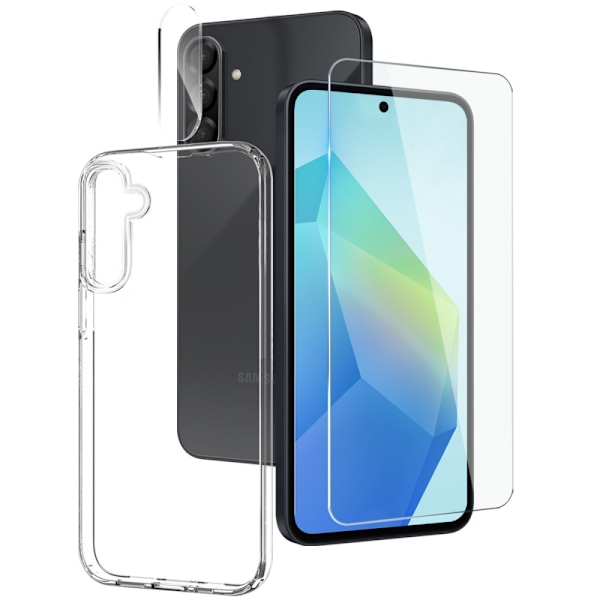 NORTHJO För Samsung Galaxy S25+ TPU Skal + Härdat Glas + Lins Skydd Transparent