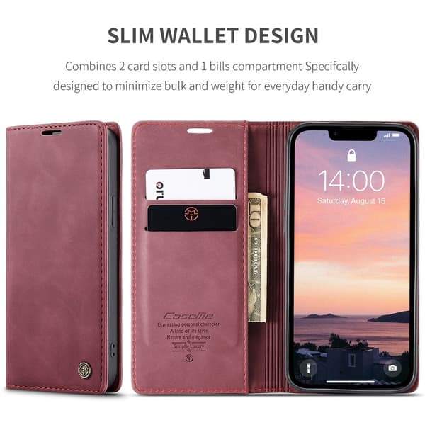 CASEME pungetui til iPhone 17e / 16e Red