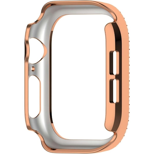 För A Watch Series 10 42mm Fodral Skal Ram Bling Rhinestone Decor - Rose Gold Rosa guld