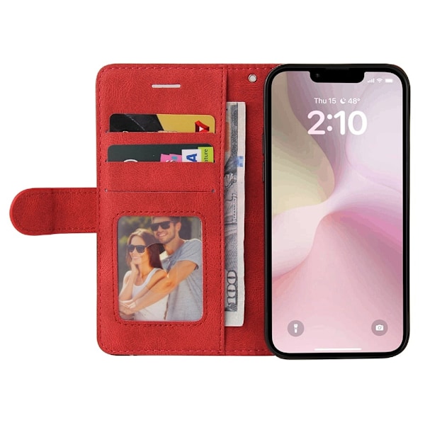 KT Plånboksfodral till iPhone 16e - Röd Röd