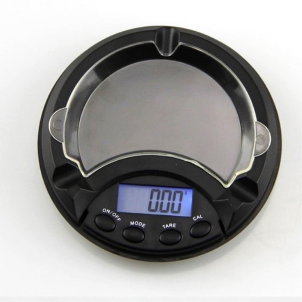 500g/0.01g Ashtray Shape Jewelry Digital Pocket Scale Black